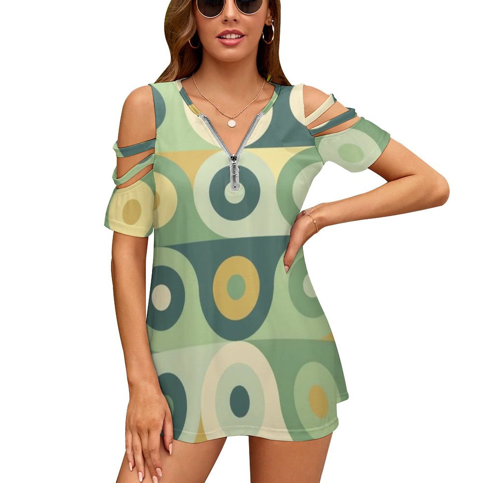 Women'S Fashion Of The 70S - Женские футболки с принтом Groovy 70-х