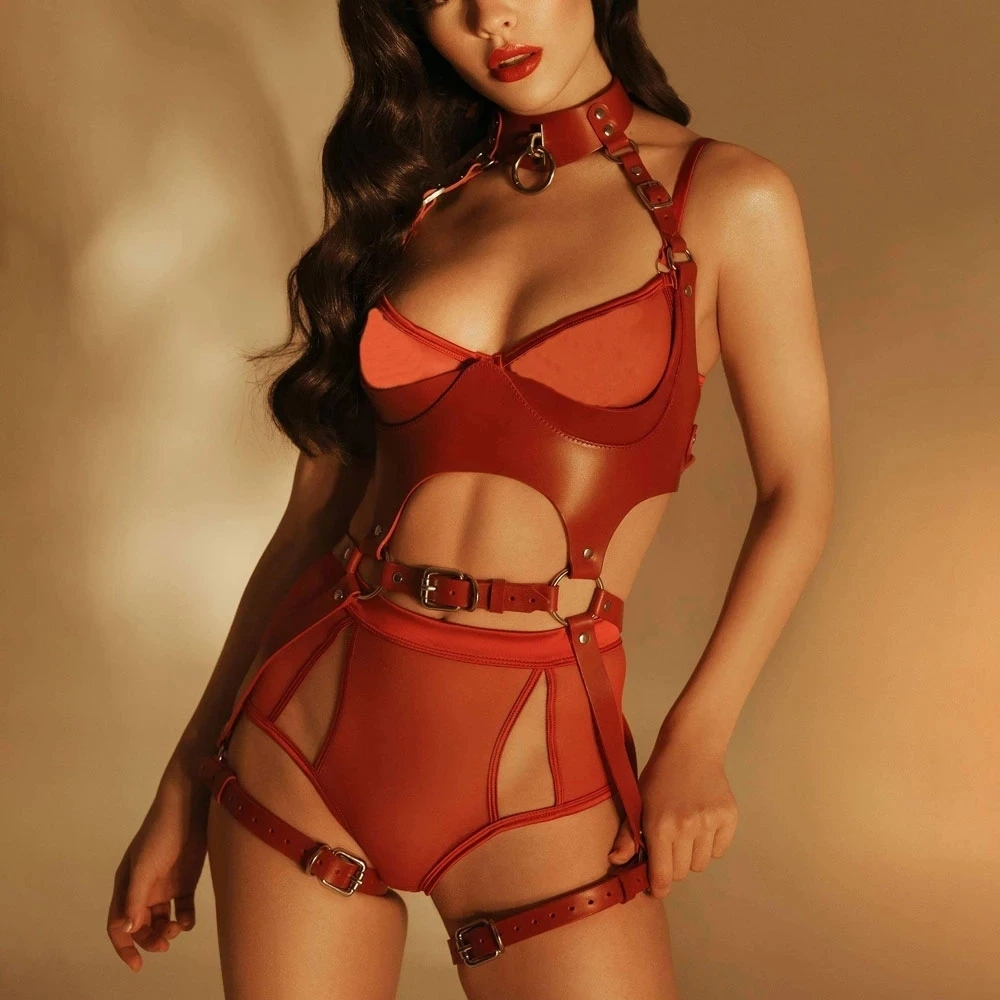 Women'S Fashion Harness - Женский модный комплект: пояс-ремень из искусственной