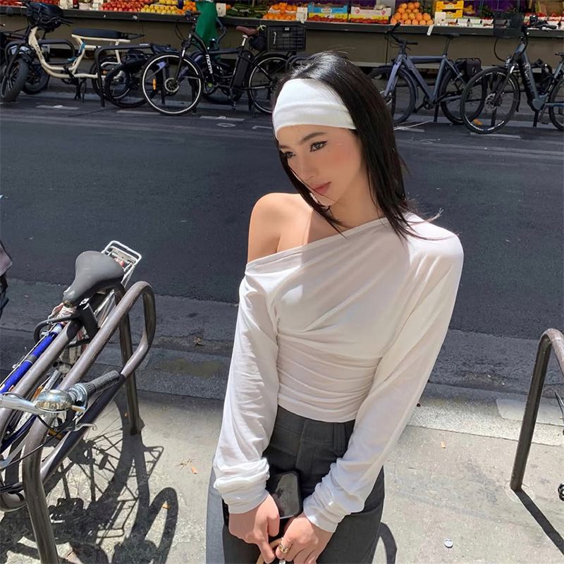 Off Shoulder Top - Женская блузка 2026 года с одним