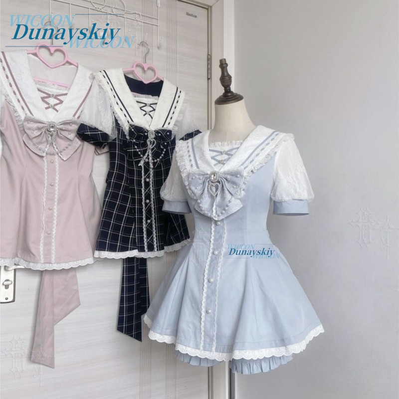 Women'S Fashion Kilt - Комплект с платьем с матросским воротником,