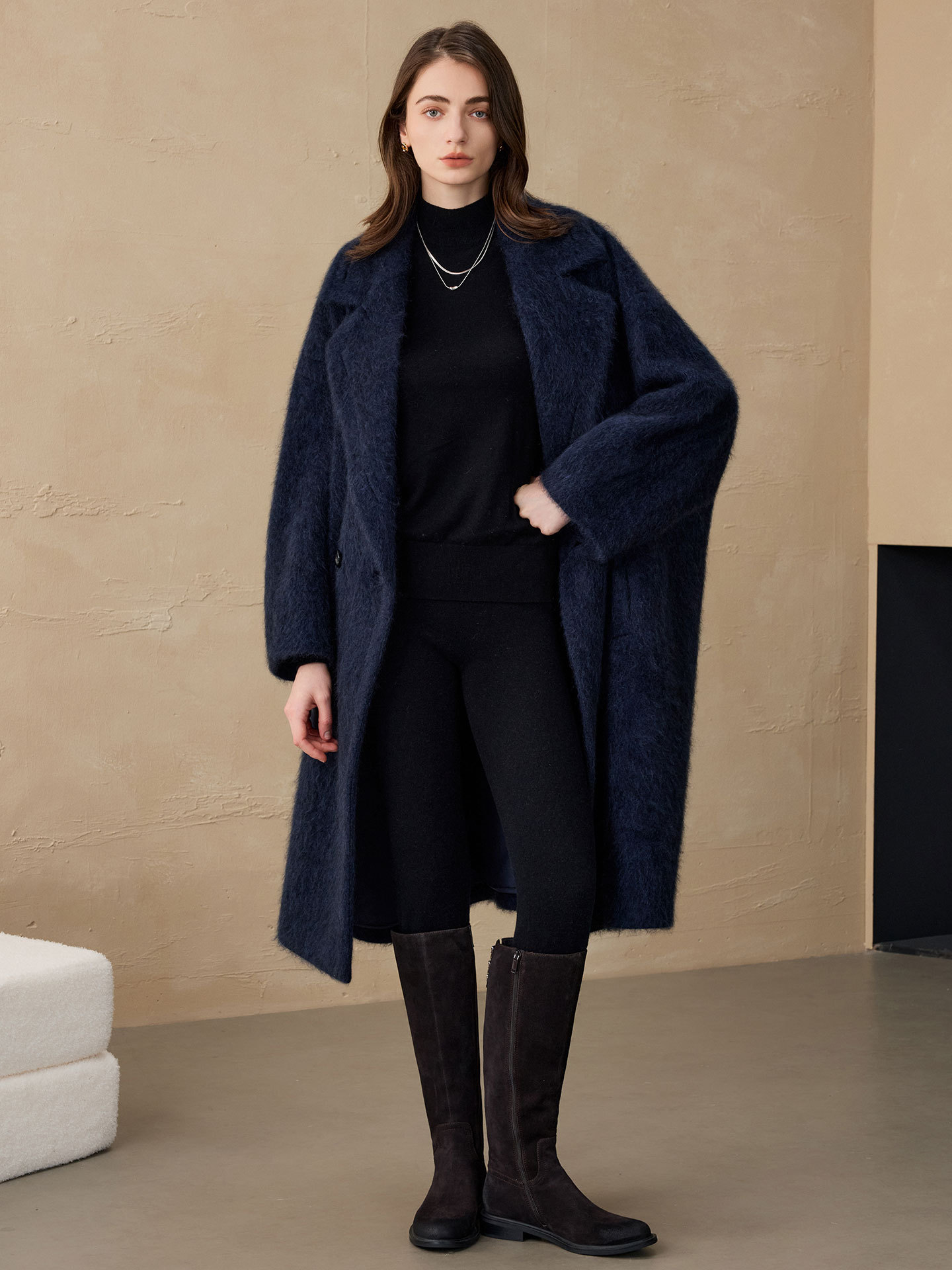 Women'S Fashion Jackets - Женский шерстяной пиджак Allingentle: модный длинный