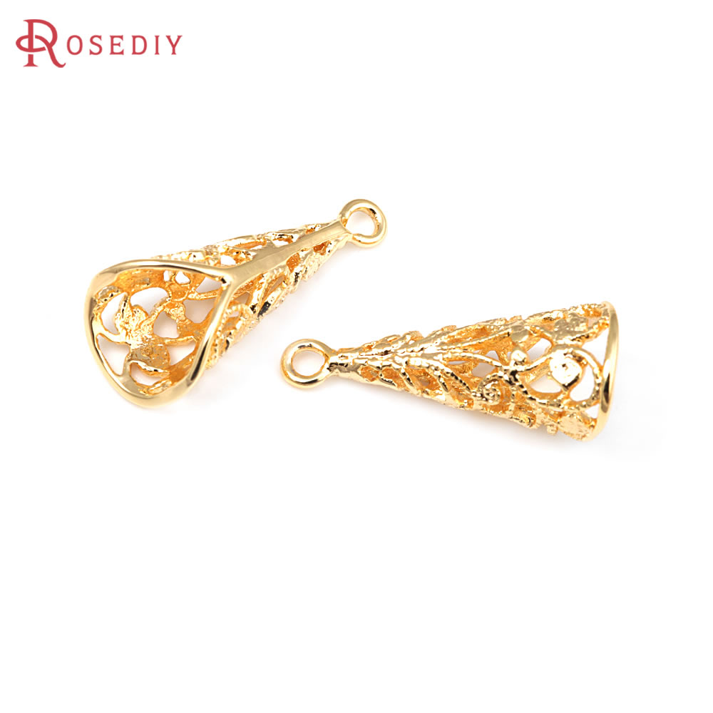 Women'S Fashion Earrings - 6 шт., 18-каратное золото, латунные полые