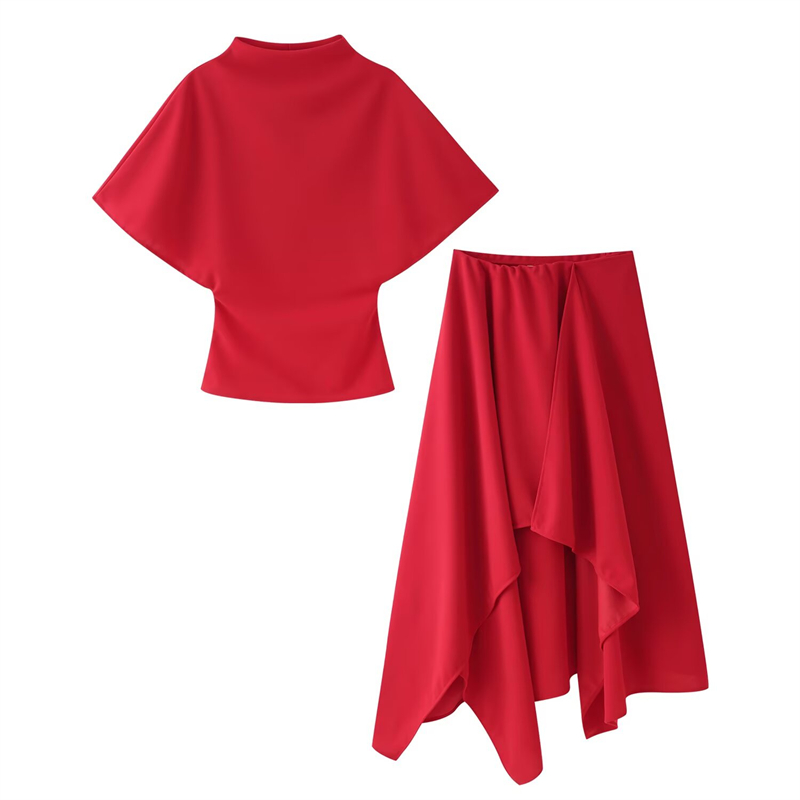 Asymmetric Top Women - Комплект Guobioziy в корейском стиле для