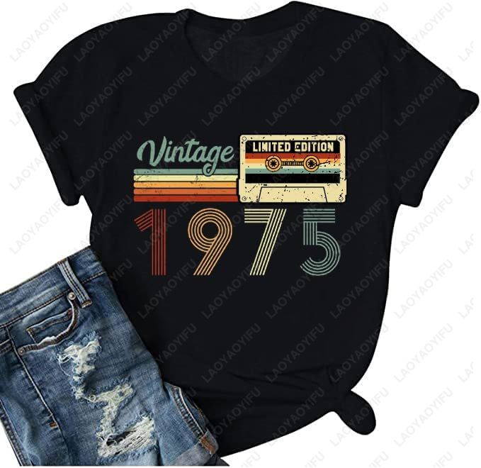 Women'S Fashion Of The 70S - Винтажные футболки 1975 года для женщин,