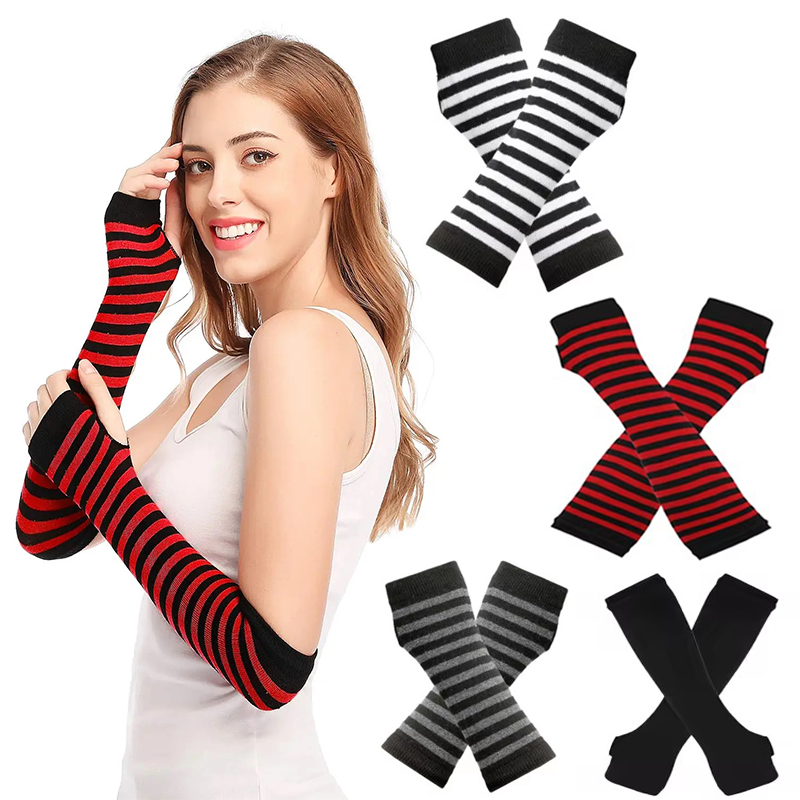 Women Fashion Gloves - Женские вязаные нарукавники Y2K для вечеринок