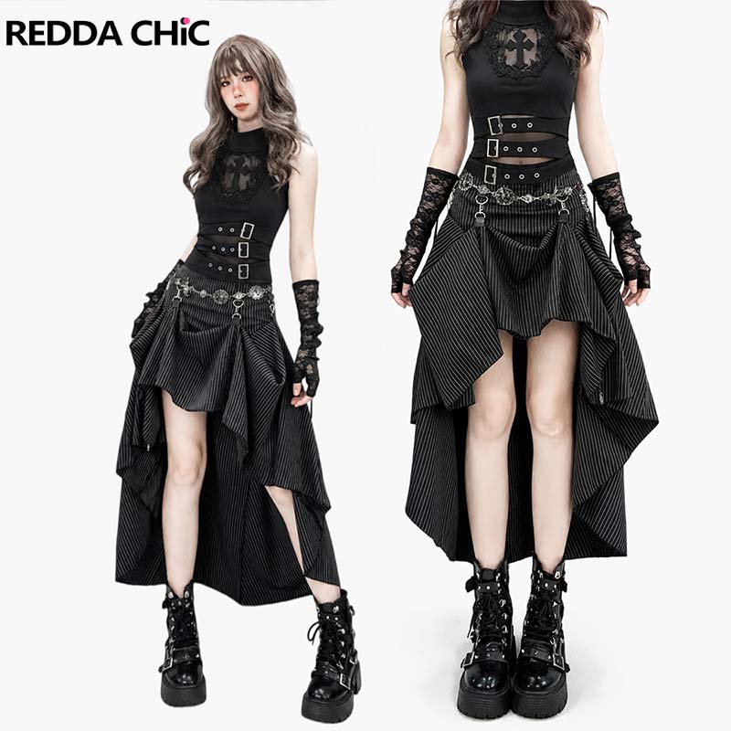 Asymmetric Top Women - REDDACHiC Готический комплект с топом-креслом и