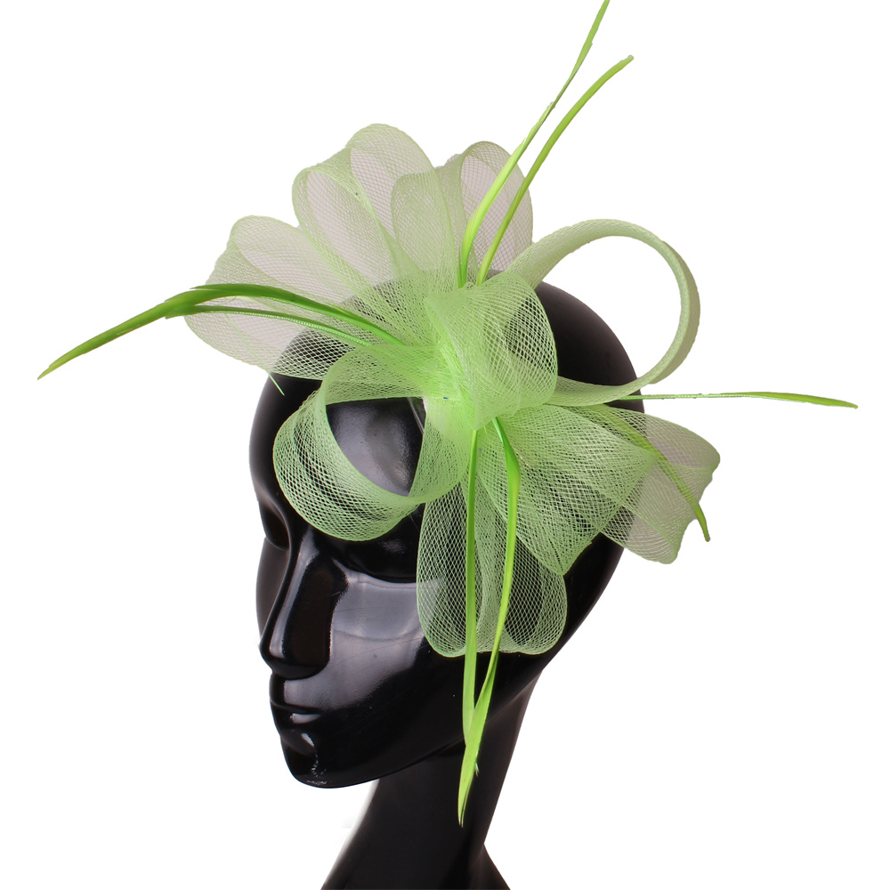 Women'S Fashion Kentucky Derby - Винтажные шляпки-фасцинаторы с перьями и лентами,