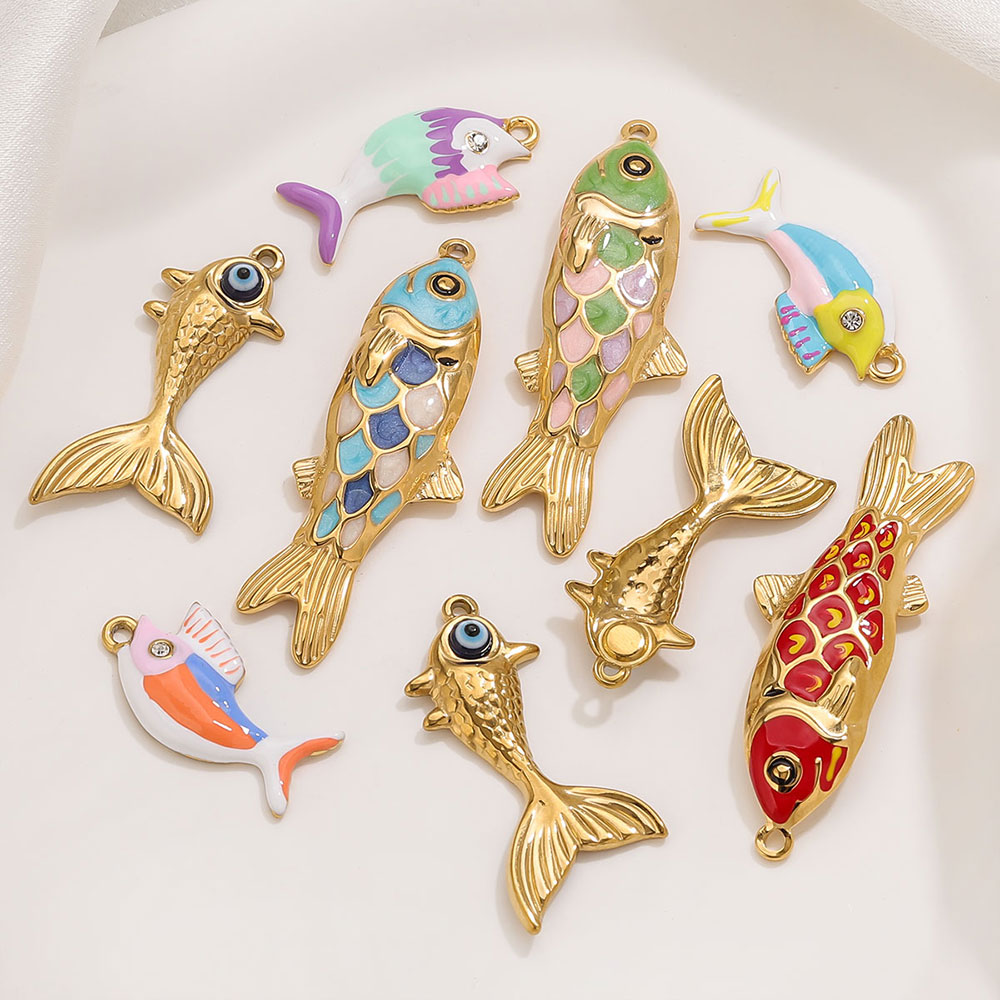 Women'S Fashion Earrings - 2-3 шт., милые золотые эмалированные подвески