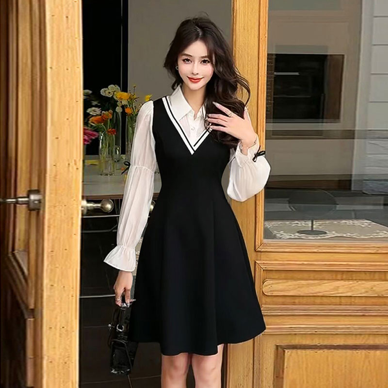 Women'S Fashion Petite - Элегантное приталенное платье А-силуэта с длинным