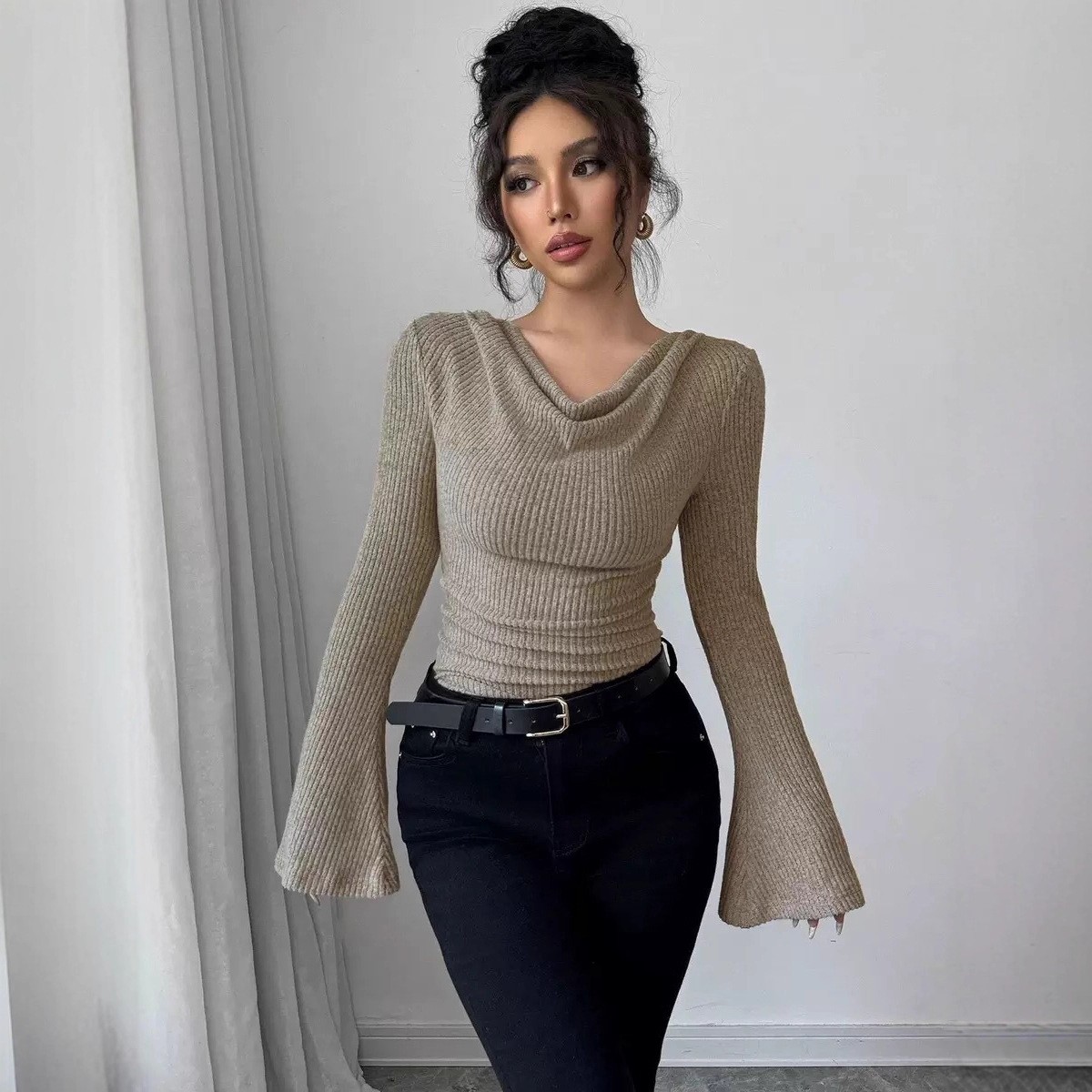 Женская блузка с длинным рукав – обзор и цена Off Shoulder Top