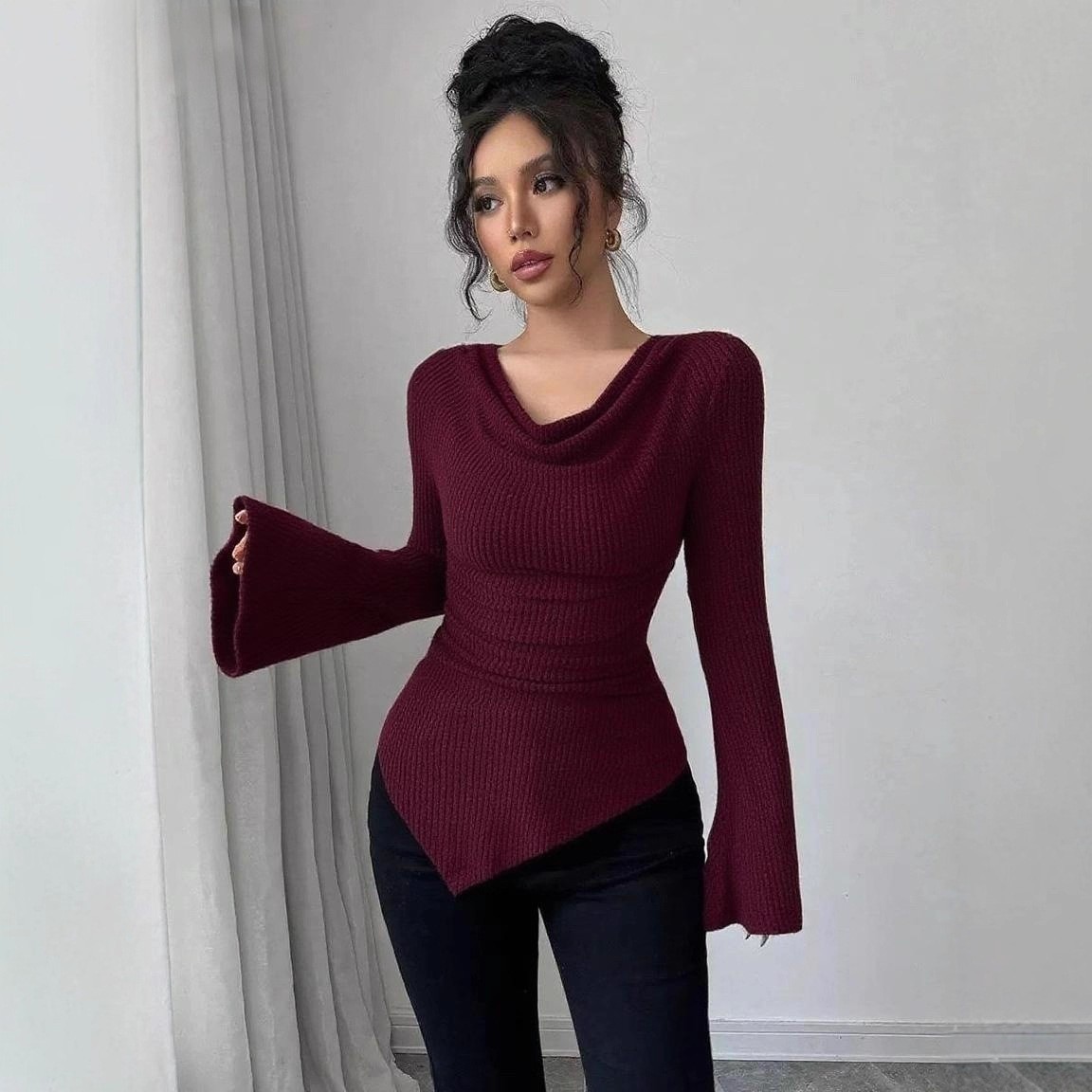 Женская блузка с длинным рукав – обзор и цена Off Shoulder Top