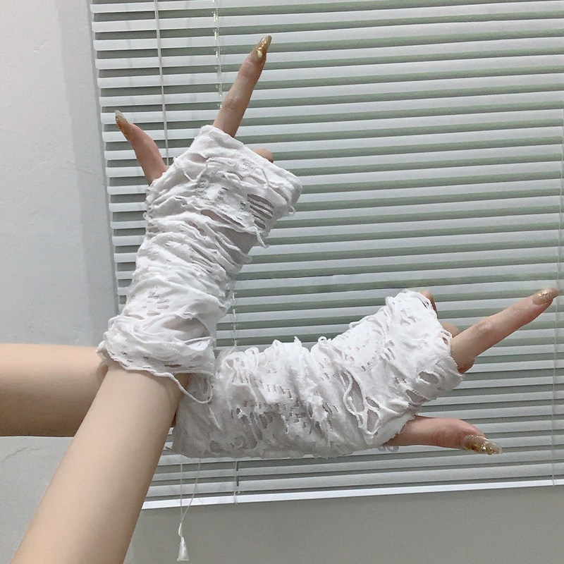Модные рваные сетчатые рукава- – обзор и цена Women Fashion Gloves
