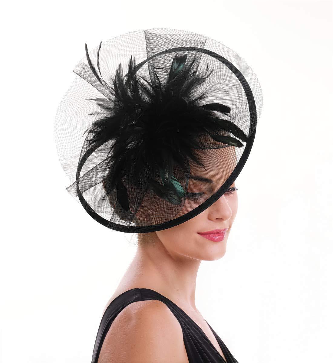 Женская шляпка-вуалетка с перь – обзор и цена Women'S Fashion Kentucky Derby