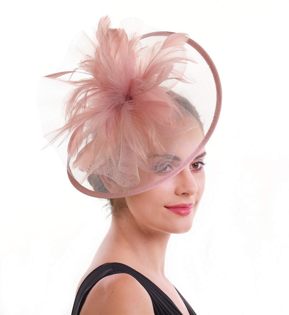 Женская шляпка-вуалетка с перь – обзор и цена Women'S Fashion Kentucky Derby
