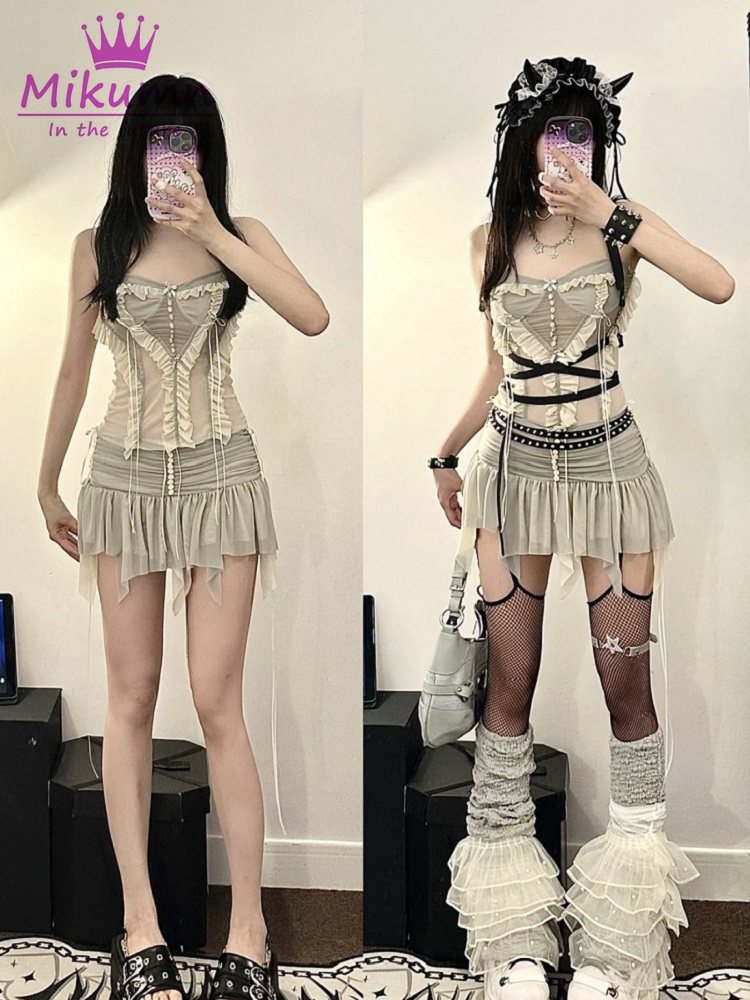 Комплект из двух предметов Y2k – обзор и цена Asymmetric Top Women