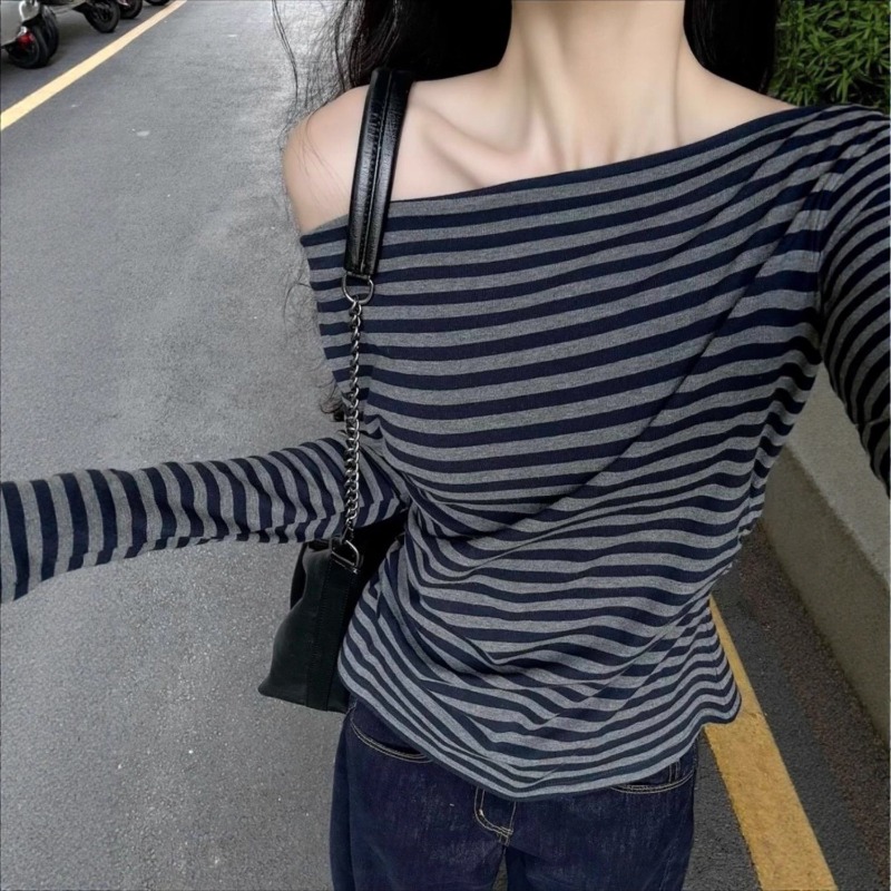 Женская винтажная полосатая бл – обзор и цена Off Shoulder Top