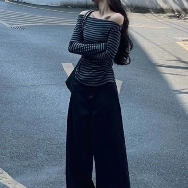 Женская винтажная полосатая бл – обзор и цена Off Shoulder Top