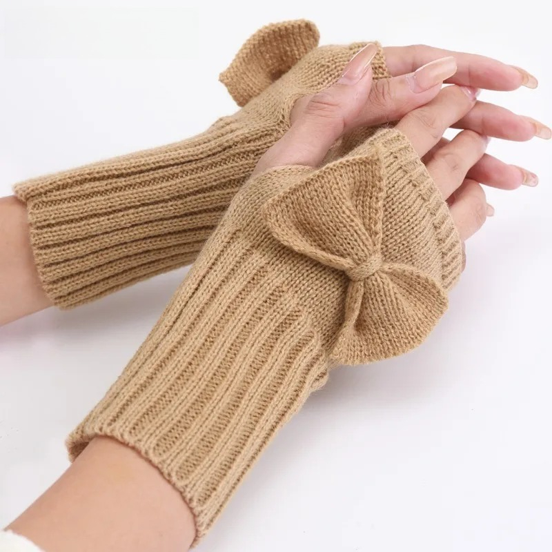Вязаные перчатки без пальцев с – обзор и цена Women Fashion Gloves