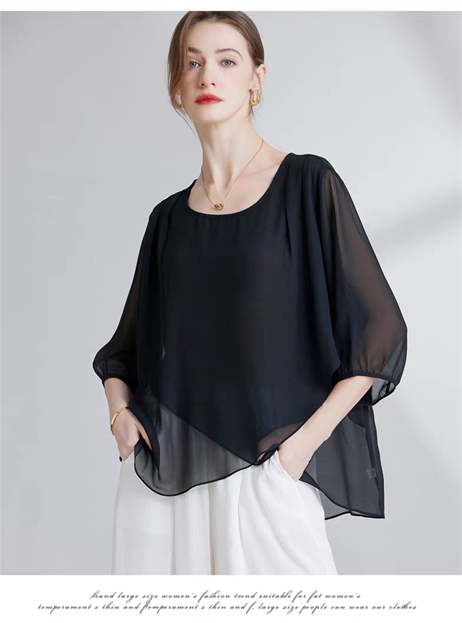 Корейская шифоновая блузка бол – обзор и цена Asymmetric Top Women